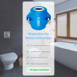 ENISTO® Magnetische Waterontharder Small – Waterontharder Magneet – Douchefilter – Waterontkalker – Waterverzachter – Antikalk – Blauw – RVS -Huishoudelijke Artikelen Winkel 1200x1200 756
