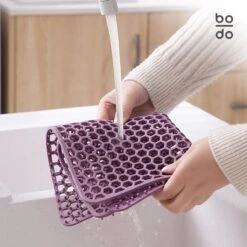 BODO Gootsteenmat Siliconen Donker Grijs - 30.5 X 30.5 Cm - Keuken Accessoires - Gootsteen Beschermer - Onderzetters Siliconen - Anti Kras - Gootsteen Accessoires -Huishoudelijke Artikelen Winkel 1200x1200 859