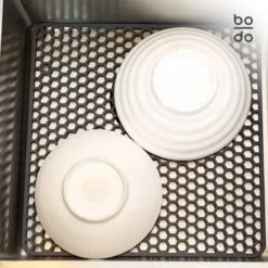 BODO Gootsteenmat Siliconen Donker Grijs - 30.5 X 30.5 Cm - Keuken Accessoires - Gootsteen Beschermer - Onderzetters Siliconen - Anti Kras - Gootsteen Accessoires -Huishoudelijke Artikelen Winkel 1200x1200 860