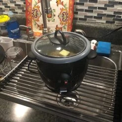 IBright Oprolbare Afdruiprek - Pannen Rooster Hittebestendig - Afdruiprooster - Pannenonderzetter - RVS Zwart -Huishoudelijke Artikelen Winkel 1200x1200 880