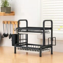 Dish Drying Rack Drainer Afdruiprek Metaal Afvoerafdruiprek Met Druppelbak Black Decker Droogrek Zwart Afdruiprek Brabantiaafdruiprek Metaal Muur -Huishoudelijke Artikelen Winkel 1200x1200 898