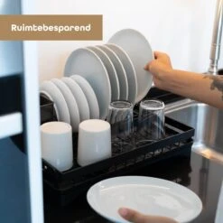 Baulk® - Afdruiprek - Afdruiprek Met Lekbak - Afwas - Droogrek Afwas - RVS - Bestekbak - Modern -Huishoudelijke Artikelen Winkel 1200x1200 920