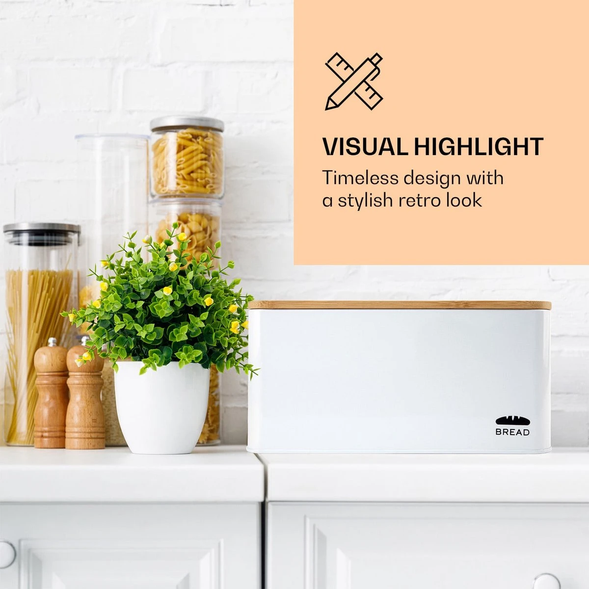 Oklahoma Broodtrommel Metaal 35,5x15,5x23 Cm Bamboe Deksel Snijplank 10 Oklahoma Broodtrommel Metaal 35,5x15,5x23 Cm Bamboe Deksel Snijplank - Afbeelding 8