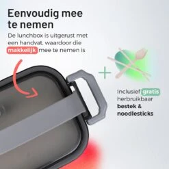 Triple J® Lunchbox - Broodtrommel - Lucht- & Lekvrij - Incl. Bestek - Magnetron & Vaatwasser Bestendig -Huishoudelijke Artikelen Winkel 1200x1200 989