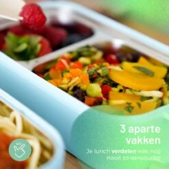 Triple J® Lunchbox - Broodtrommel - Lucht- & Lekvrij - Incl. Bestek - Magnetron & Vaatwasser Bestendig -Huishoudelijke Artikelen Winkel 1200x1200 990
