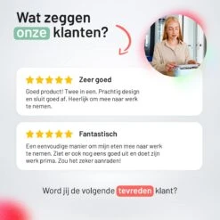 Triple J® Lunchbox - Broodtrommel - Lucht- & Lekvrij - Incl. Bestek - Magnetron & Vaatwasser Bestendig -Huishoudelijke Artikelen Winkel 1200x1200 992