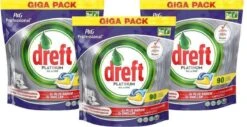 Dreft Platinum - All In One Lemon Voordeeldeal 270 Vaatwastabletten / Jaardoos / Megadeal / Voordeeldoos