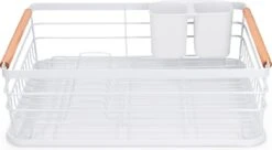 Navaris Afdruiprek Met Uitneembare Bestekhouder - Afwasrek Met Losse Lekbak - Vaatwasrek Met Plateau - Voor Bestek, Borden, Schalen En Pannen -Huishoudelijke Artikelen Winkel 1200x663