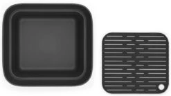 Brabantia SinkSide Afwasbak Vierkant - Met Afdruipschaal - Dark Grey -Huishoudelijke Artikelen Winkel 1200x675 4