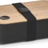 Lunchtrommel/broodtrommel 2-vaks Zwart/naturel Bamboe 19 X 7 Cm - Keukenbenodigdheden - Lunch/brood Meenemen - Trommels/boxen -Huishoudelijke Artikelen Winkel 1200x730 2