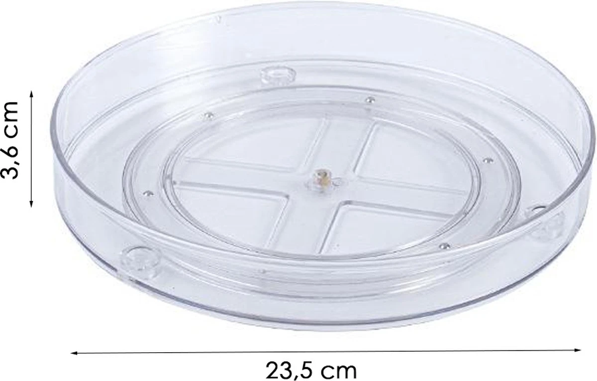 Merkloos Kruidenrek Draaibaar - Transparant - Diameter 23,5 Cm - Multifunctioneel Draaiplateau 4 Merkloos Kruidenrek Draaibaar - Transparant - Diameter 23,5 Cm - Multifunctioneel Draaiplateau - Afbeelding 2