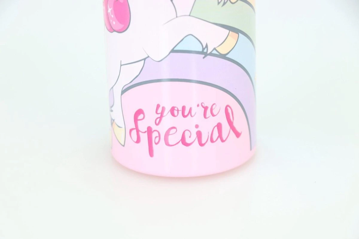 Broodtrommel + Drinkfles Unicorn | Lunchbox Voor Kinderen | Eenhoorn Roze LS03a 4 Broodtrommel + Drinkfles Unicorn | Lunchbox Voor Kinderen | Eenhoorn Roze LS03a - Afbeelding 2