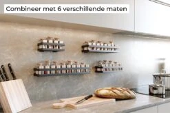 Noswo Kruidenrek Ophangbaar - Kruidenrek Voor Kruidenpotjes - Keukenrek Hangend - 50 Cm - Zwart -Huishoudelijke Artikelen Winkel 1200x800 58