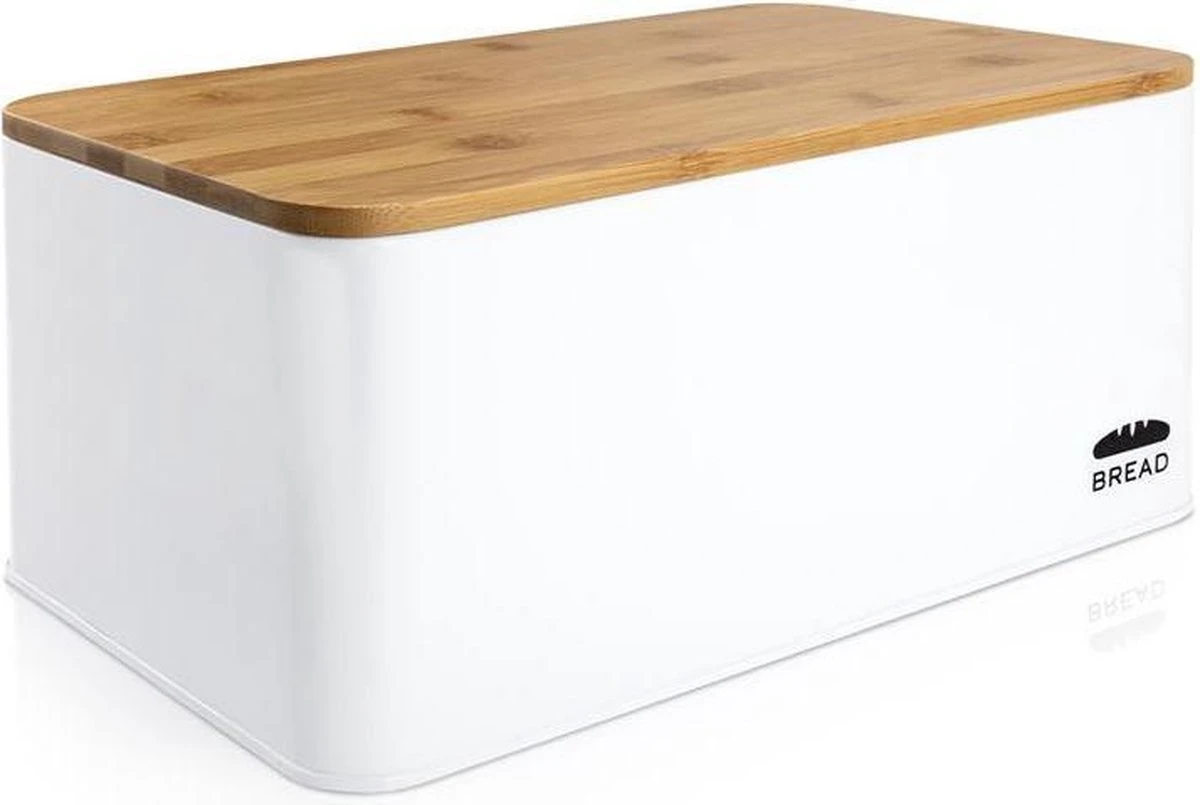 Oklahoma Broodtrommel Metaal 35,5x15,5x23 Cm Bamboe Deksel Snijplank 3 Oklahoma Broodtrommel Metaal 35,5x15,5x23 Cm Bamboe Deksel Snijplank