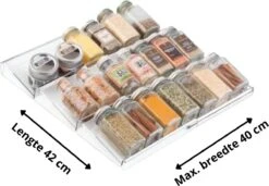 Merkloos Kruidenrek Voor In Lade - Kunststof - 2 Delig - Kleine Beschadiging -Huishoudelijke Artikelen Winkel 1200x831 4