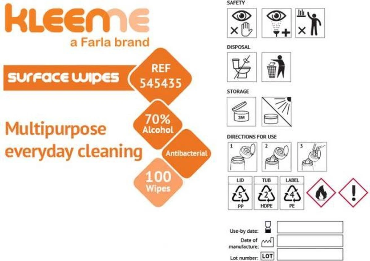 Schoonmaakdoekjes - Ontsmettingsdoekjes - Desinfectiedoekjes - Desinfectie Doekjes - KleenMe - Alcohol Doekjes - Alcoholdoekjes - Allesreiniger Zachte Antibacteriële Alcohol Wipes- 100 Doekjes - Met Dispenser - 70% Alcohol - 185 X 110mm 8 Schoonmaakdoekjes - Ontsmettingsdoekjes - Desinfectiedoekjes - Desinfectie Doekjes - KleenMe - Alcohol Doekjes - Alcoholdoekjes - Allesreiniger Zachte Antibacteriële Alcohol Wipes- 100 Doekjes - Met Dispenser - 70% Alcohol - 185 X 110mm - Afbeelding 6