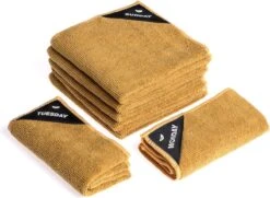 Klud Vaatdoek Set - 7 Dagen - Curry -Huishoudelijke Artikelen Winkel 1200x879