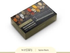 Noswo Kruidenrek Ophangbaar - Voor 24 Kruidenpotjes - 4 Stuks - Keukenrek Hangend - RVS - Zwart -Huishoudelijke Artikelen Winkel 1200x905 6