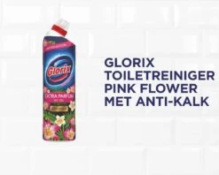 Glorix WC Powergel Toiletreiniger Pink Flower - 6 X 750 Ml - Voordeelverpakking -Huishoudelijke Artikelen Winkel 1200x961