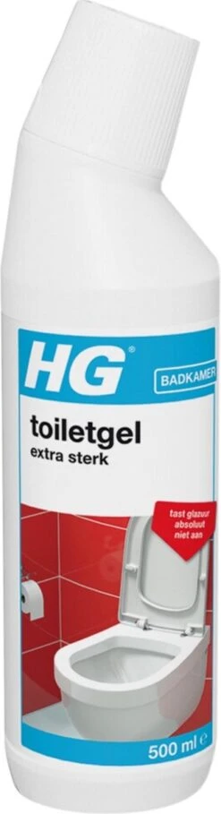 HG Toiletgel Extra Sterk - 500ml - Verwijdert De Hardnekkigste Aanslag - Tast Niet Glazuur, Roestvrijstaal En Chroom Niet Aan - Biologisch Afbreekbaar -Huishoudelijke Artikelen Winkel 326x1200