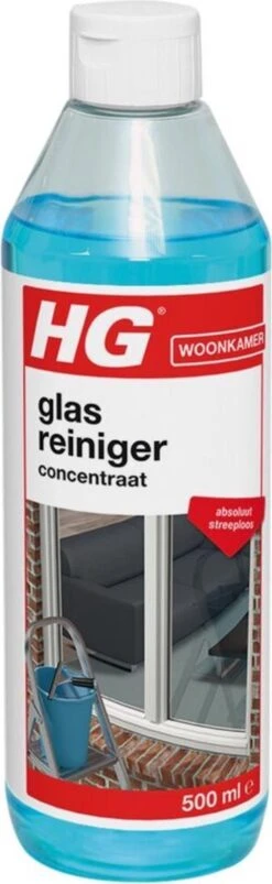 HG Glasreiniger Concentraat - 500ml - Reinigt Streeploos - De Keuze Van Professionele Glazenwassers -Huishoudelijke Artikelen Winkel 369x1200