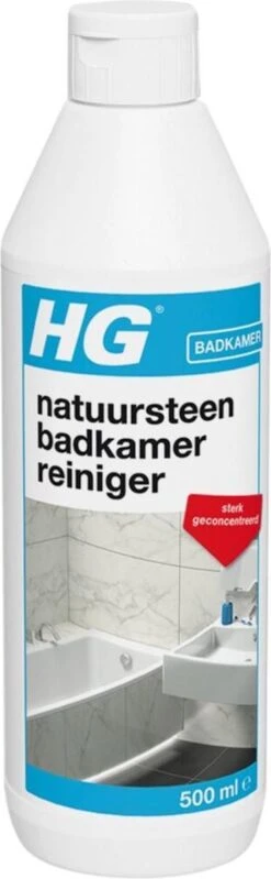 HG Natuursteen Badkamer Reiniger - 500ml - Ook Voor Marmer - Verwijdert Veilig Hardnekkig Vuil -Huishoudelijke Artikelen Winkel 371x1200
