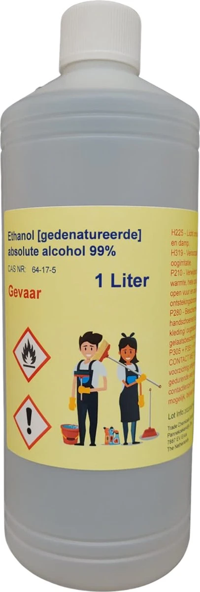 Absolute Alcohol - Denatured - Ethanol - Ethanol 99% - 1 Liter 3 Absolute Alcohol - Denatured - Ethanol - Ethanol 99% - 1 Liter