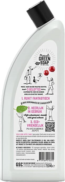 Marcel's Green Soap Toiletreiniger Patchouli & Cranberry - 750 Ml -Huishoudelijke Artikelen Winkel 429x1200