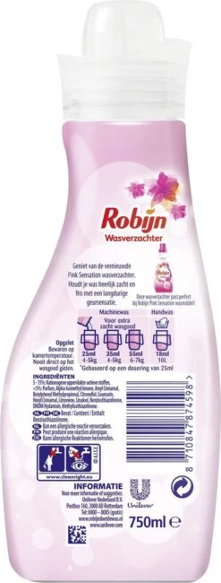 Robijn Pink Sensation Vloeibaar Wasverzachter - 4 X 30 Wasbeurten - Voordeelverpakking 12 Robijn Pink Sensation Vloeibaar Wasverzachter - 4 X 30 Wasbeurten - Voordeelverpakking -Huishoudelijke Artikelen Winkel 456x1200