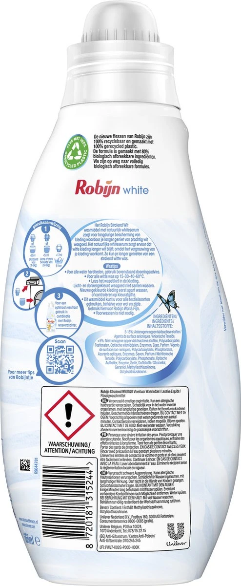Robijn Klein & Krachtig Classics Stralend Wit Vloeibaar Wasmiddel - 8 X 19 Wasbeurten - Voordeelverpakking 5 Robijn Klein & Krachtig Classics Stralend Wit Vloeibaar Wasmiddel - 8 X 19 Wasbeurten - Voordeelverpakking - Afbeelding 3