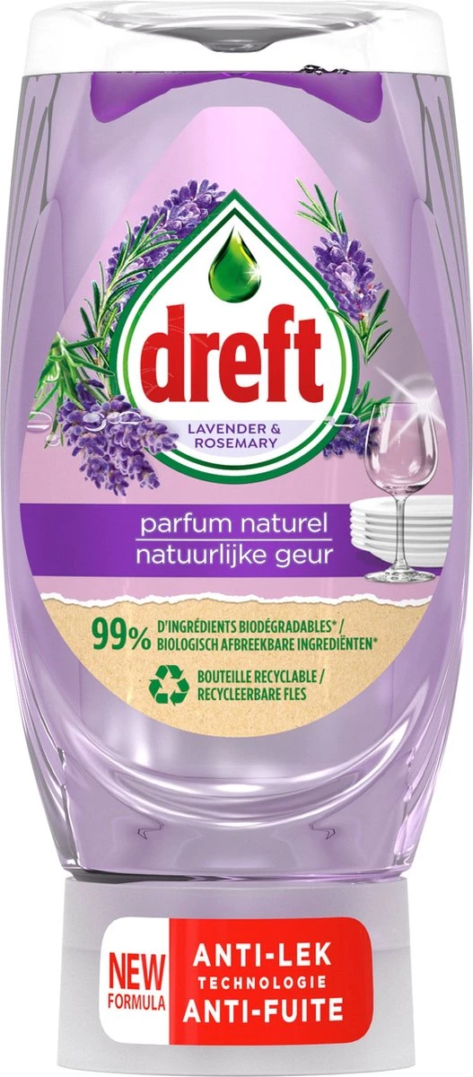 Dreft Natuurlijke Geur - Afwasmiddel - Lavendel & Rozemarijn - Ondersteboven Fles - Voordeelverpakking 8 X 370 Ml 8 Dreft Natuurlijke Geur - Afwasmiddel - Lavendel & Rozemarijn - Ondersteboven Fles - Voordeelverpakking 8 X 370 Ml - Afbeelding 6