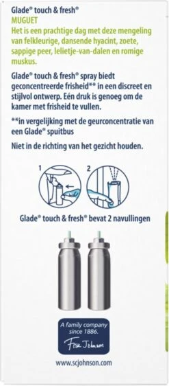 Glade By Brise Touch & Fresh Muguet Navulling - 2 Stuks -Huishoudelijke Artikelen Winkel 527x1200
