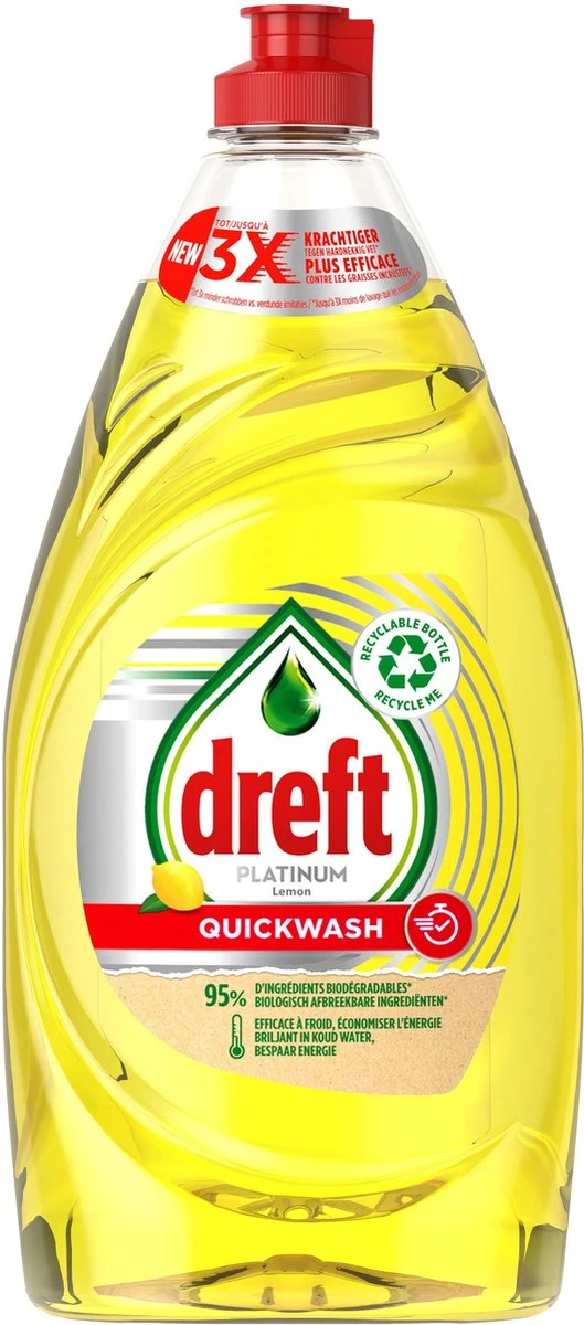 Dreft Platinum - Quickwash - Citroen - Vloeibaar Afwasmiddel - Voordeelverpakking 8 X 780 Ml 8 Dreft Platinum - Quickwash - Citroen - Vloeibaar Afwasmiddel - Voordeelverpakking 8 X 780 Ml - Afbeelding 6