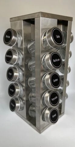 Pleasantwork Kruidenrek - Staand - Draaibaar - 20 Potjes -Huishoudelijke Artikelen Winkel 613x1200