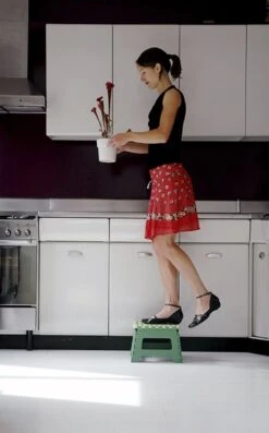 PUHLMANN - Inklapbare Kruk, JAMES, Plastic, Groen, 22 Cm Hoog, Max 100kilo -Huishoudelijke Artikelen Winkel 746x1200 3