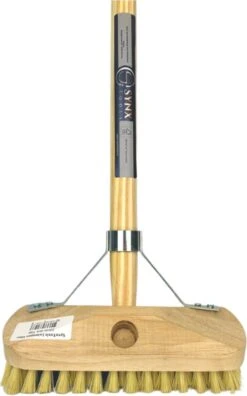 Synx Tools Luiwagen Fiber 22cm - Schrobber - Vloerschrobber - Schoonmaakbezem - Schrobborstels - Incl. Steel 150 Cm -Huishoudelijke Artikelen Winkel 748x1200