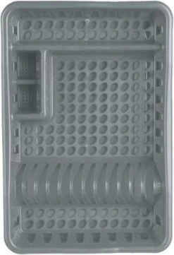 Merkloos Decopatent® Afdruiprek Voor Afwas - Afdruiprekje Met Lekbak - Kunststof Afdruipmat - Afwassen Borden & Bestek - 32.5x49x9 - Grijs -Huishoudelijke Artikelen Winkel 821x1200 1