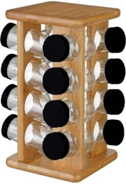 Kruidenrekje Met 16 Kruidenpotjes 29 Cm Van Bamboe - Keukenkruiden Potjes - Kruiden Bewaren -Huishoudelijke Artikelen Winkel 823x1200