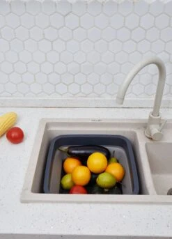 YUGN BLACK Opvouwbare Afwasteil 9 Liter - Afwasbak Teil Wasteil - Afwasbak Vierkant - Afwasteil Opvouwbaar - Ruimtebesparend - Cadeau Tip -Huishoudelijke Artikelen Winkel 863x1200