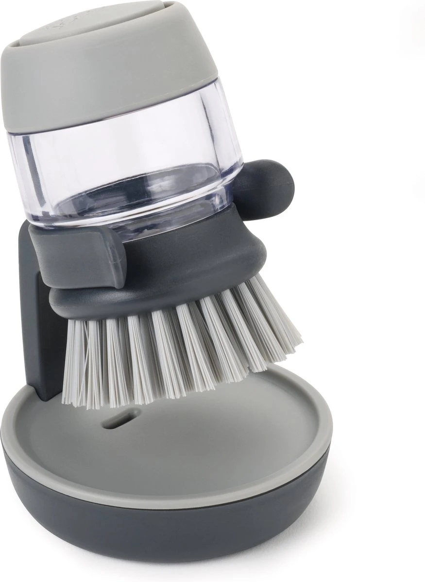 Joseph Joseph Afwasborstel Palm Scrub - Incl Houder - Grijs 3 Joseph Joseph Afwasborstel Palm Scrub - Incl Houder - Grijs
