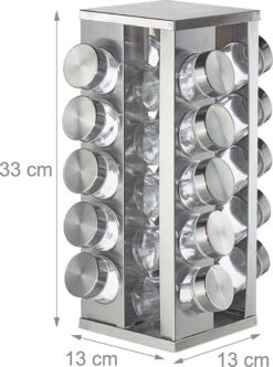 Pleasantwork Kruidenrek - Staand - Draaibaar - 20 Potjes -Huishoudelijke Artikelen Winkel 894x1200 3