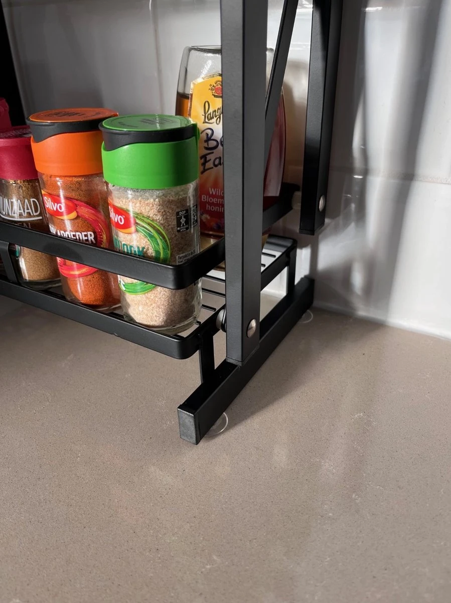 Merkloos Inklapbaar Kruidenrek - 2-laags Keukenrek - Aanrecht Organizer - Kruiden Etàgere - Staand Keukenrek 8 Merkloos Inklapbaar Kruidenrek - 2-laags Keukenrek - Aanrecht Organizer - Kruiden Etàgere - Staand Keukenrek - Afbeelding 6