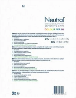 Neutral Waspoeder Kleur - Dermatologisch Getest, Parfumvrij En Hypoallergeen - 4 X 45 Wasbeurten -Huishoudelijke Artikelen Winkel 937x1200