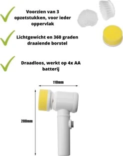 V&P Magic Brush - Elektrische Multifunctionele Schoonmaakborstel - 3 Opzetstukken - Wasborstel - Poetsmachine - Schrobborstel - Handborstel - Werkborstel - Schrobber - Boorborstel - Schoonmaakmiddelen - Reinigingsborstel -Huishoudelijke Artikelen Winkel 947x1200 1