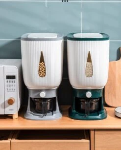 Deluqse Rijst Dispenser - Rijst Container - Grijs - Voedsel Dispenser - Rijst Opbergdoos - Rijst Bewaren - Rijst Opberg Container -Huishoudelijke Artikelen Winkel 966x1200