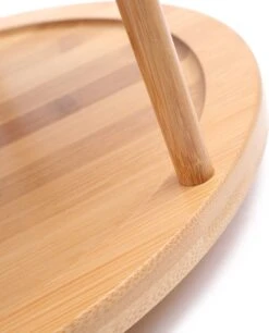 Merkloos Decopatent® Kruidenrek / Fruitschaal Bamboe - Rond - Kruiden Carrousel - Draaibaar - Staand Bamboe Specerijenrek Draaiplateau - Fruitrek -Huishoudelijke Artikelen Winkel 969x1200 2