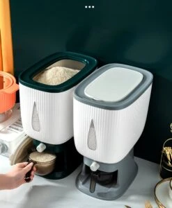 Deluqse Rijst Dispenser - Rijst Container - Grijs - Voedsel Dispenser - Rijst Opbergdoos - Rijst Bewaren - Rijst Opberg Container -Huishoudelijke Artikelen Winkel 988x1200 1